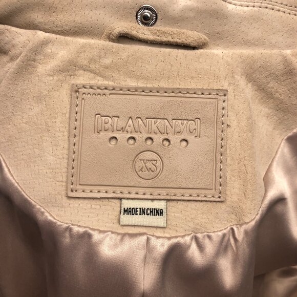 BNWT BLANK NYC - SUNDAY DRIVE SUEDE MOTO JACKET in Beige - Picture 12 of 13
